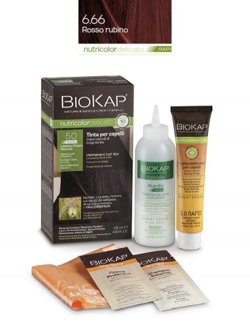 BioKap Nutricolor Delicato Rapid  Tinta 6.66 Rosso rubino