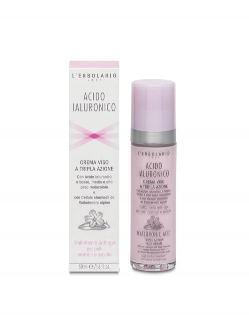 Acido Ialuronico Crema Viso a Tripla Azione Trattamento anti-age pelli normali e secche 50 ml