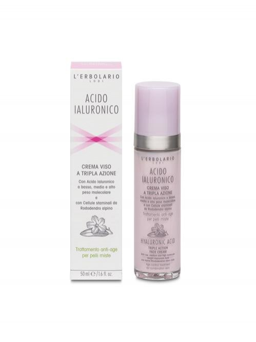 Acido Ialuronico Crema Viso a Tripla Azione Trattamento ricompattante anti-age notte 50 ml